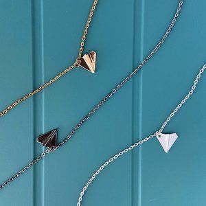 Paper Plane Necklace (Brand New)